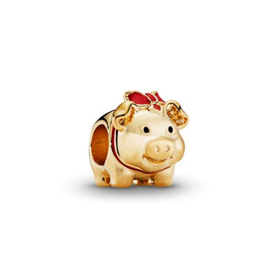 Golden Piggy Bank Charm