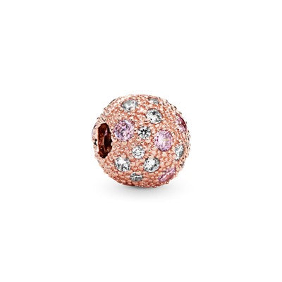 Pink Beaded Texture Clip Charm