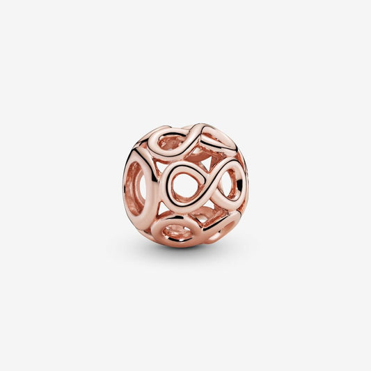 Rose Openwork Infinity Charm