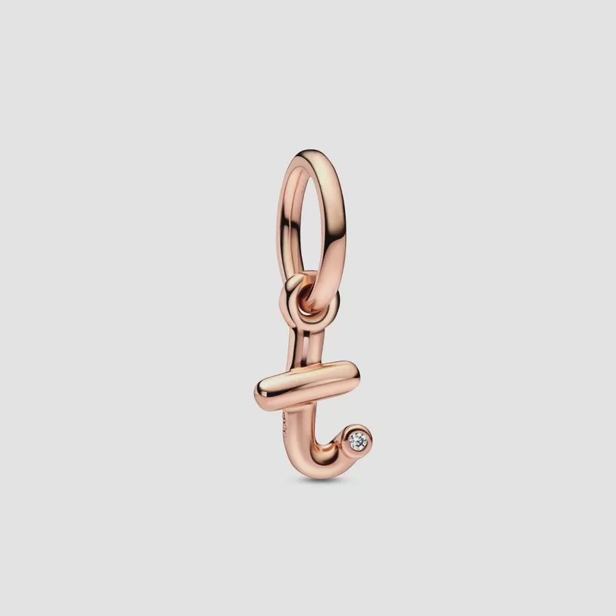 Letter t Script Alphabet Dangle Charm