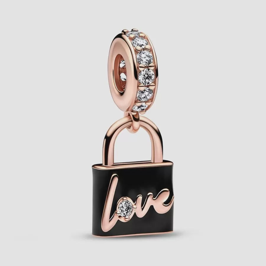 Love Padlock Dangle Charm