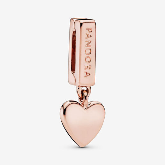 Rose Reflexions Heart Dangle Clip Charm