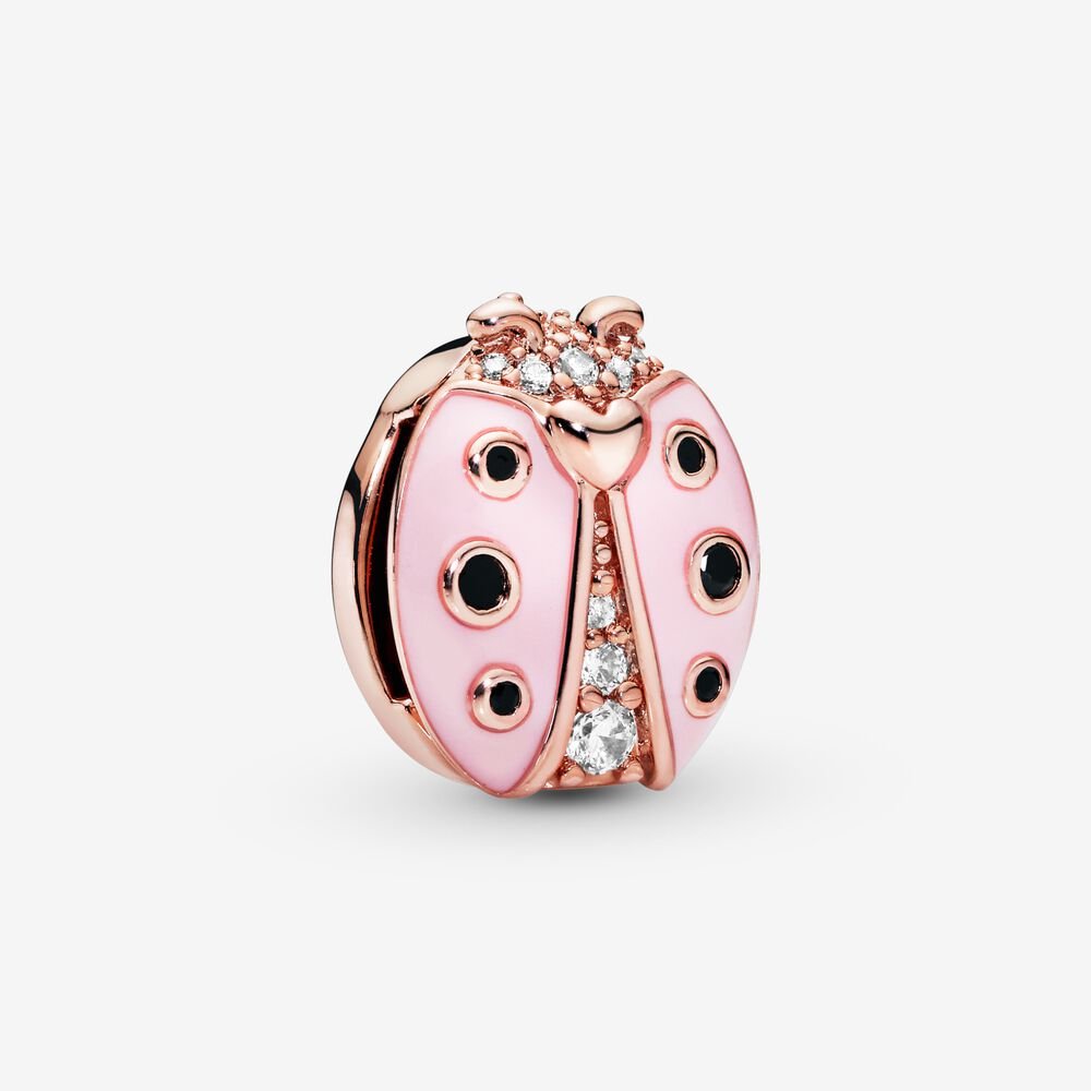 Reflextions Pink Ladybird Clip Charm