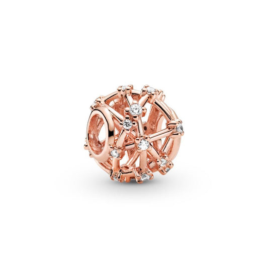 Rose Openwork Star Constellations Charm