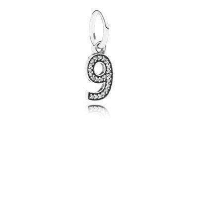 Number 9 Dangle Charm