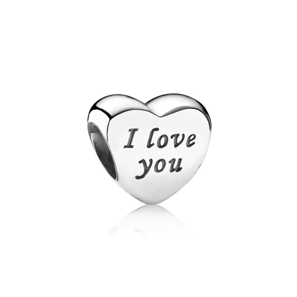 Words of Love Heart Charm