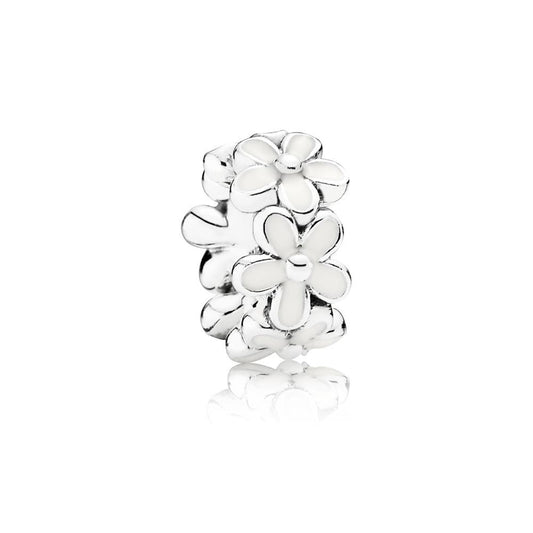 White Daisy Flower Spacer Charm