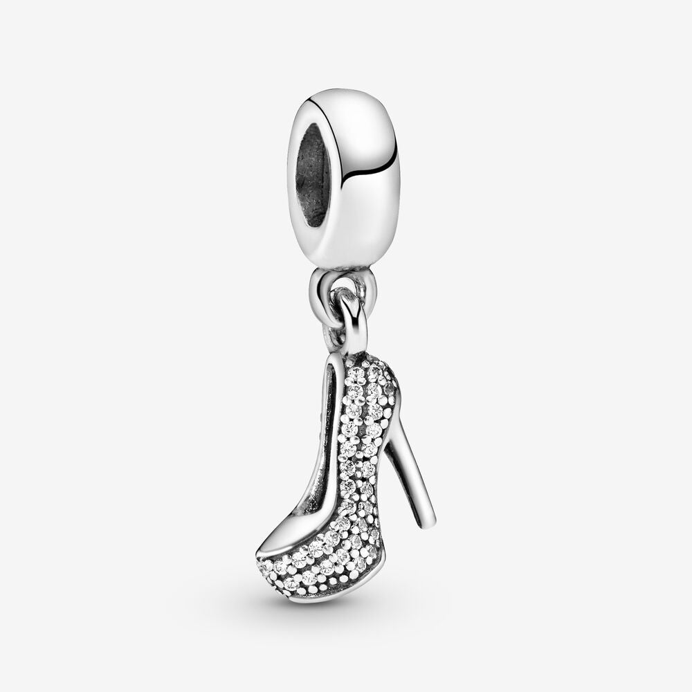 Pave Stiletto Shoe Dangle Charm