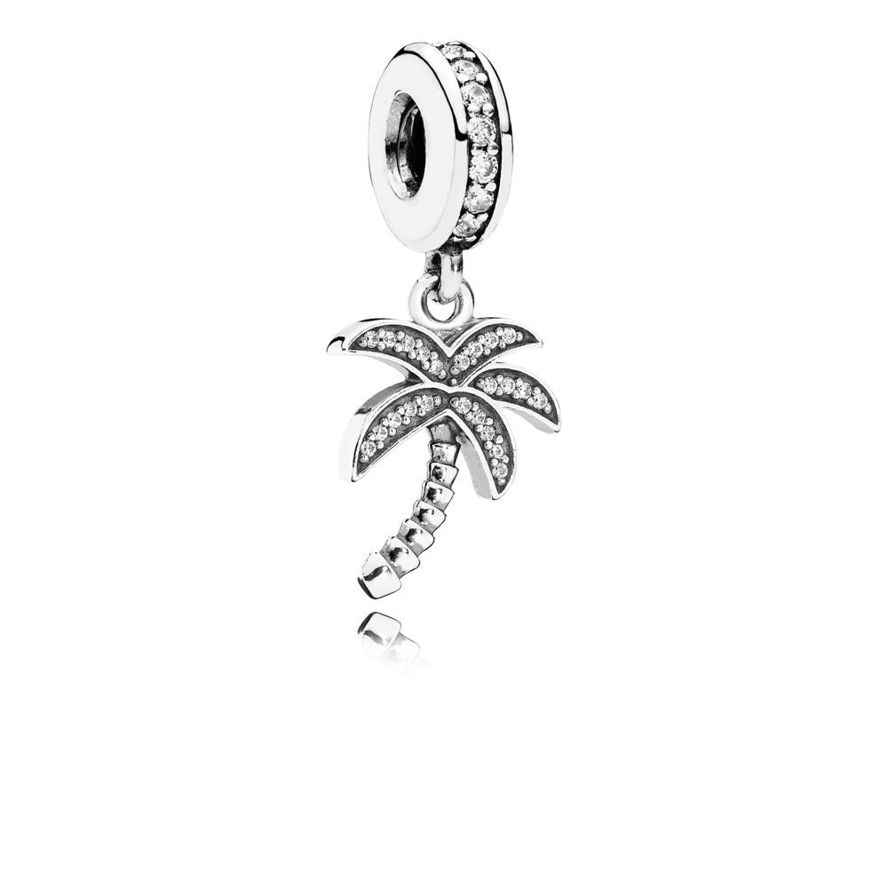 Sparkling Palm Tree Dangle Charm