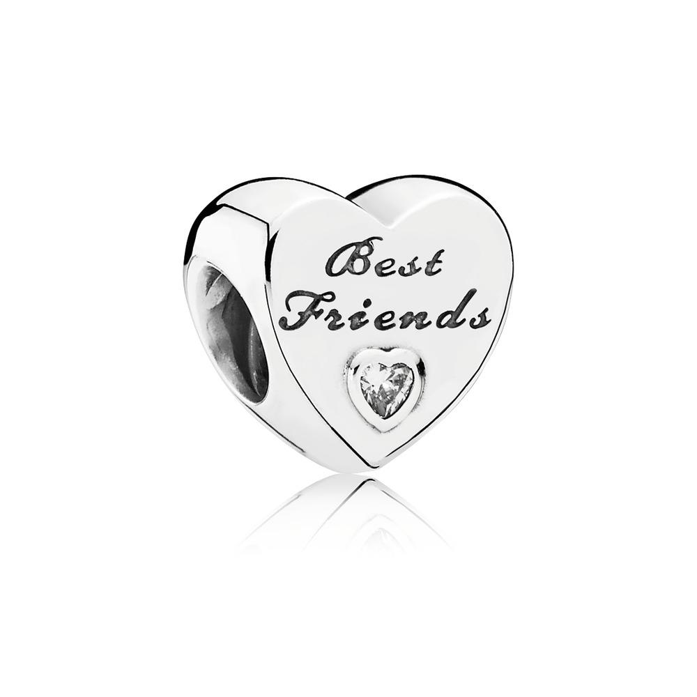 Polished Best Friends Heart Charm