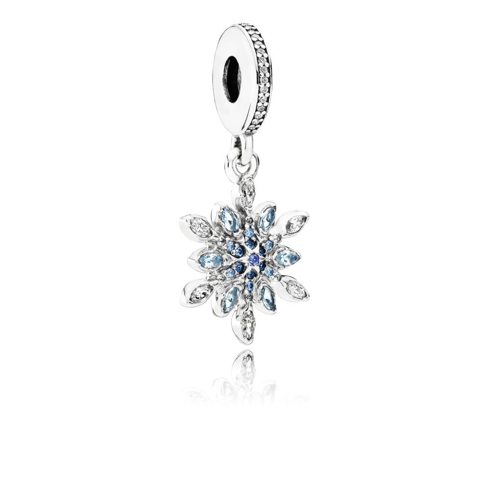 Shimmering Snowflake Dangle Charm