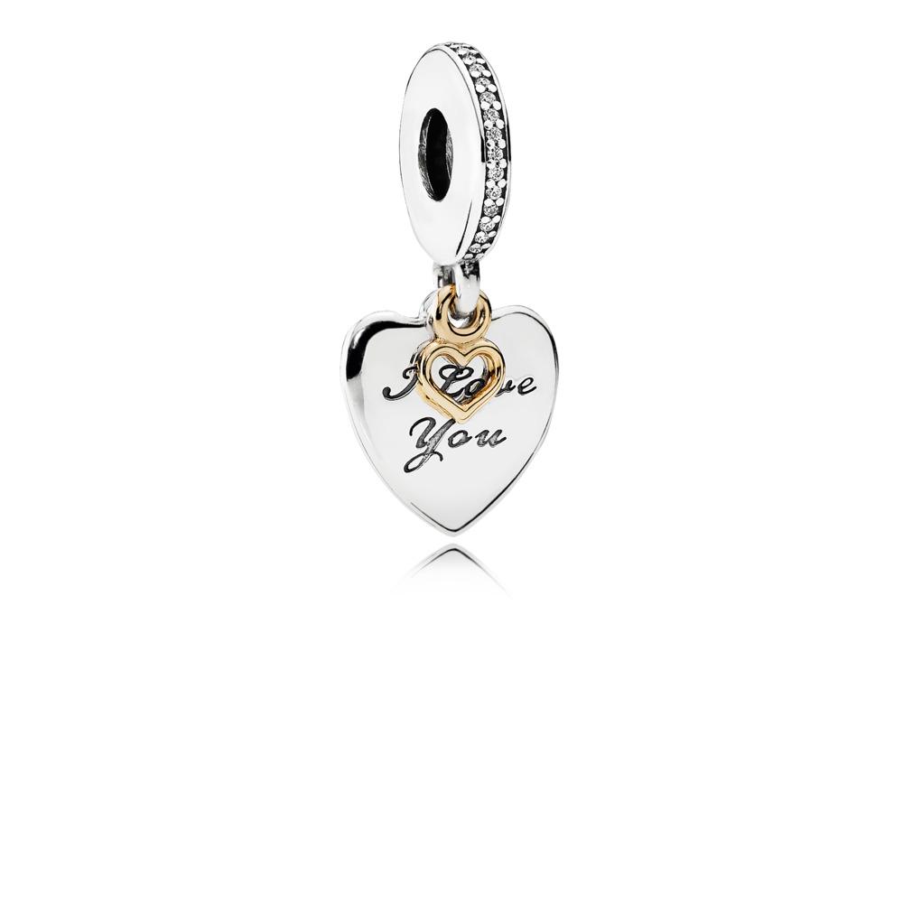 I Love You Forever Heart Dangle Charm