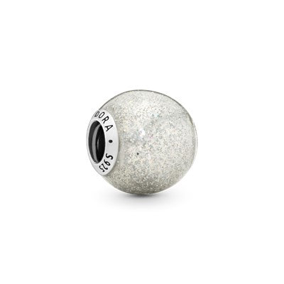 Silvery Glitter Charm