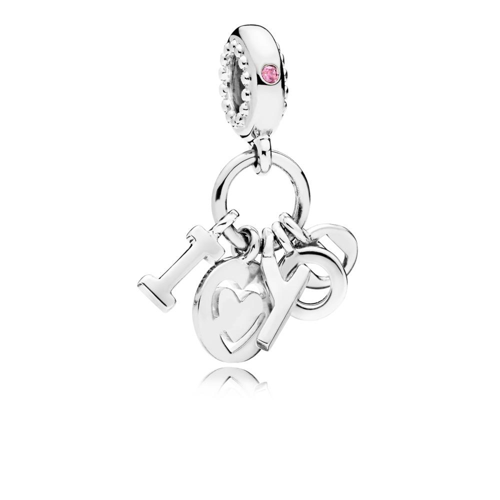 Silver I Love You Letters Dangle Charm