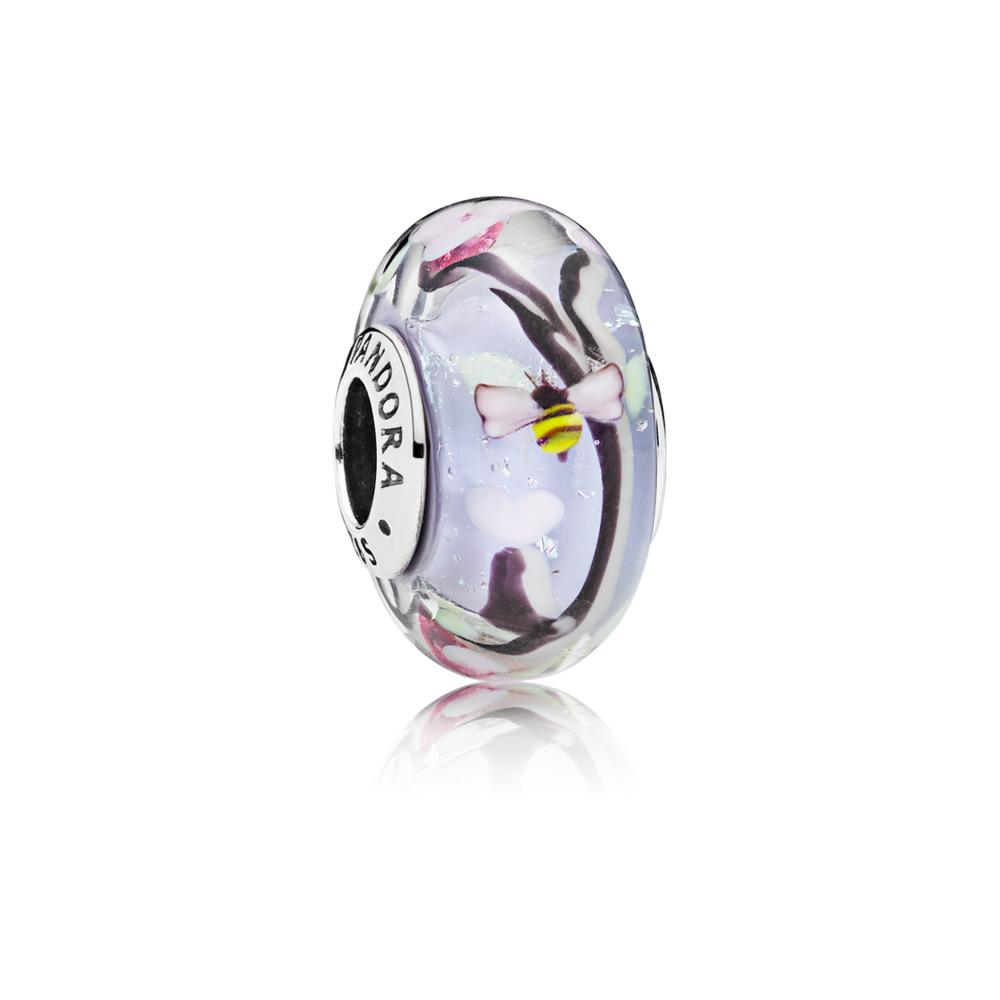 Garden Scene Murano Glass Charm