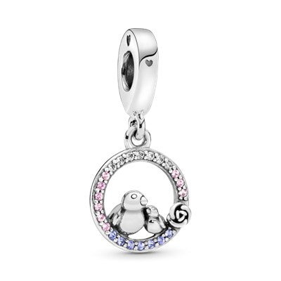 Mother & Baby Bird Dangle Charm