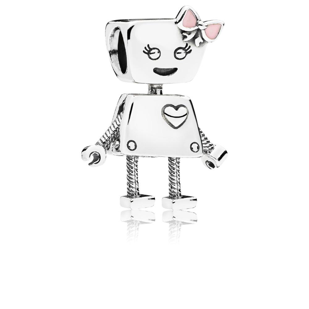 Silver Bella Bot Charm