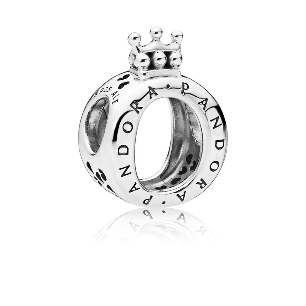 Silver Crown O Logo Charm