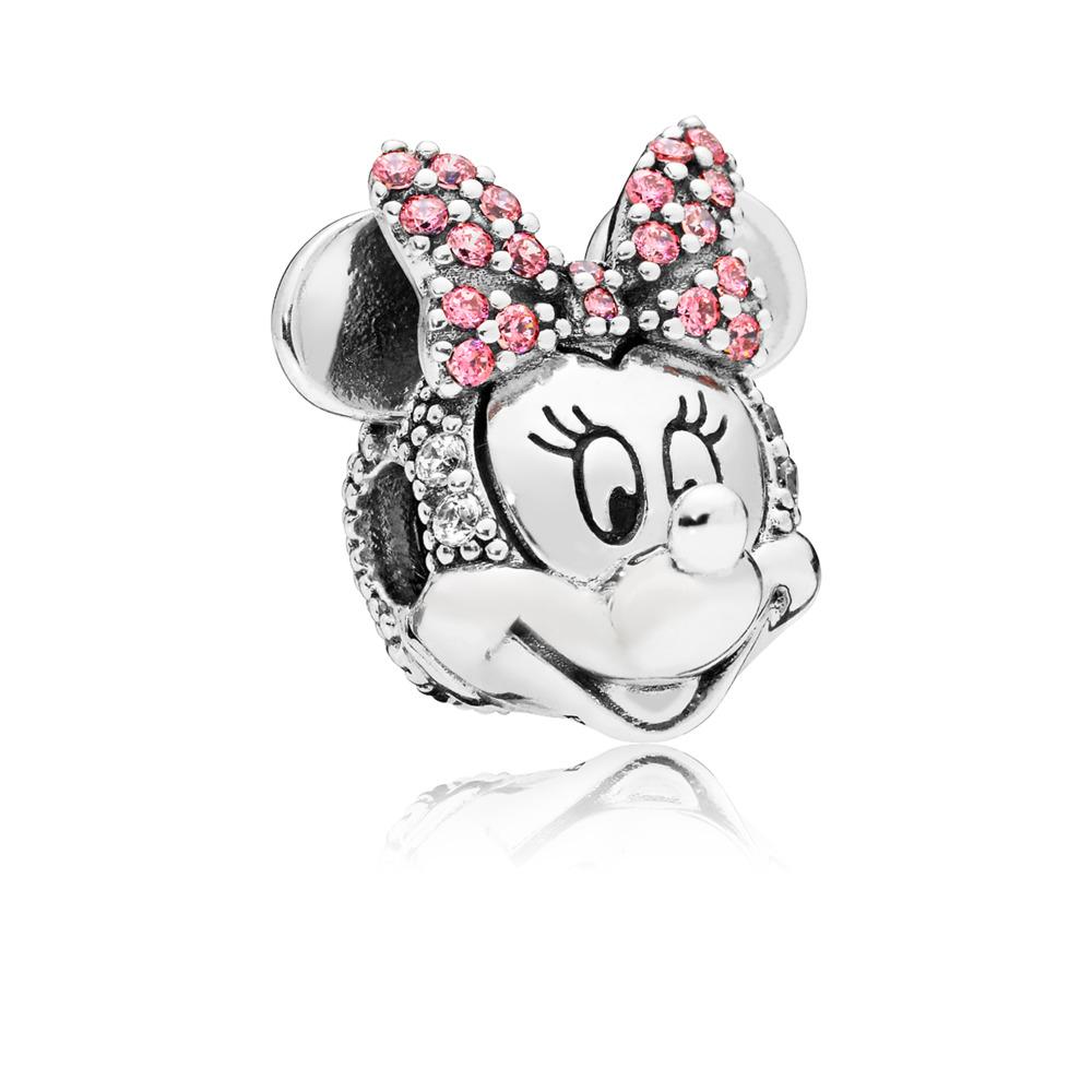 Disney Minnie Mouse Pink Pavé Bow Clip Charm