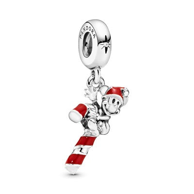 Disney Santa Mickey's Candy Cane Dangle Charm