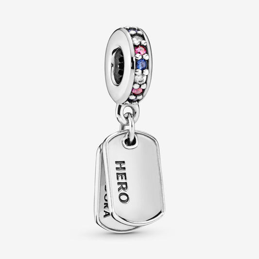 Hero Dog Tag Dangle Charm