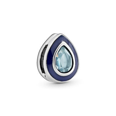 Reflextions Blue Teardrop Clip Charm