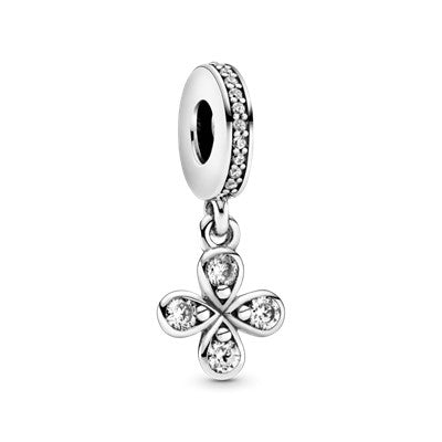 Four-Petal Flower Dangle Charm