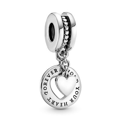 I Hold Your Heart Forever Split Dangle Charm