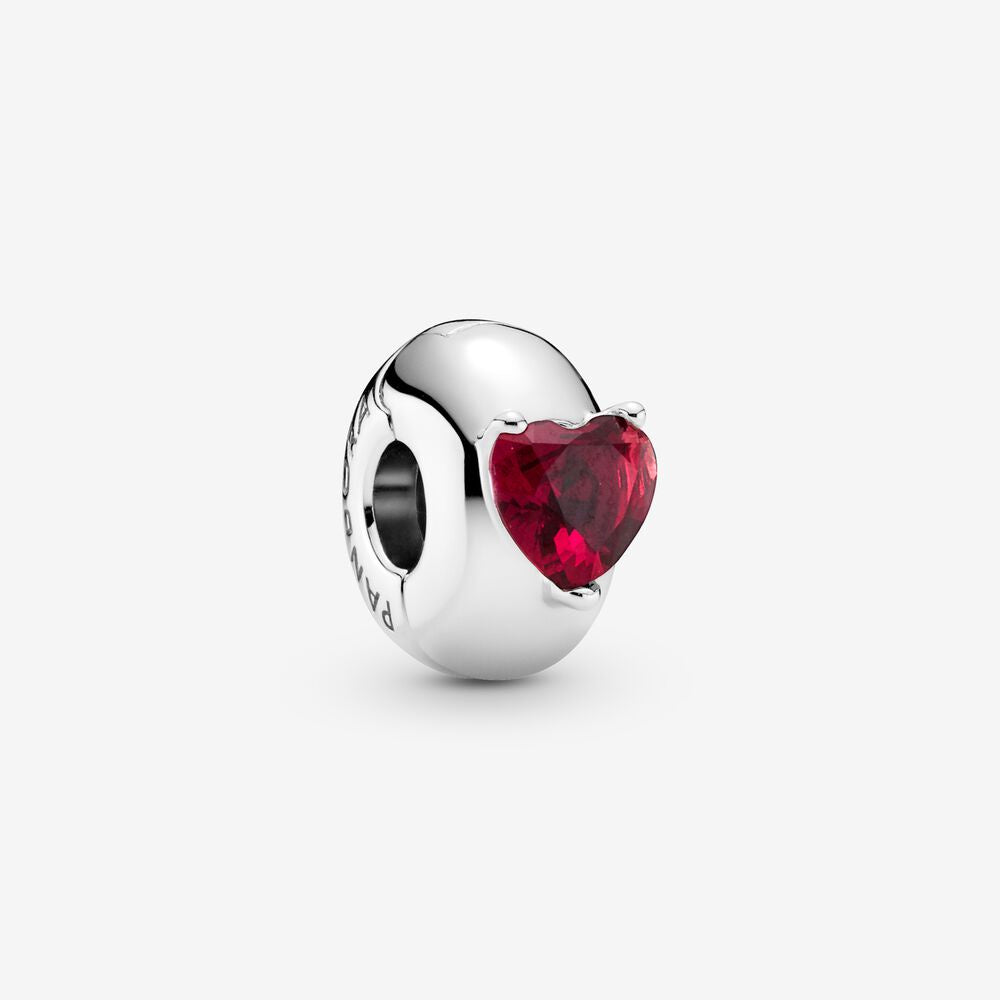 Red Heart Solitaire Clip Charm