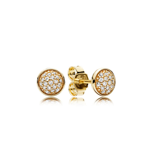 Gold Pave Stud Earring