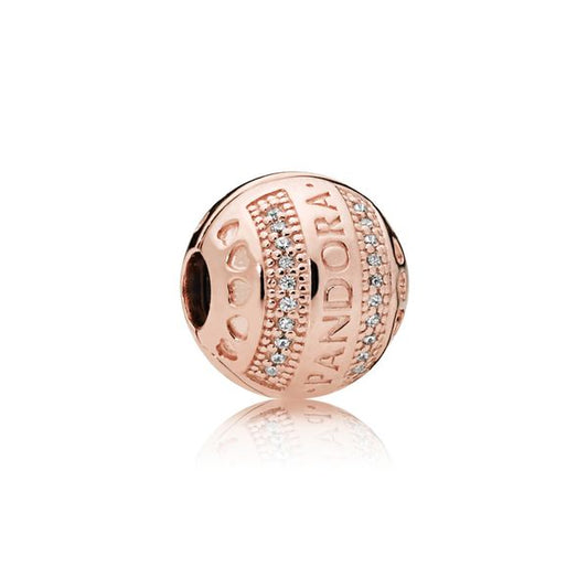 Pandora Round Logo Clip Charm