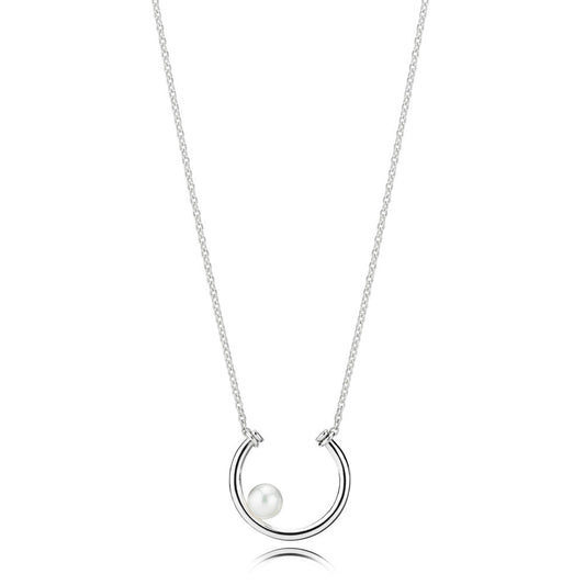Offset Freshwater Cultured Pearl Circle Necklace