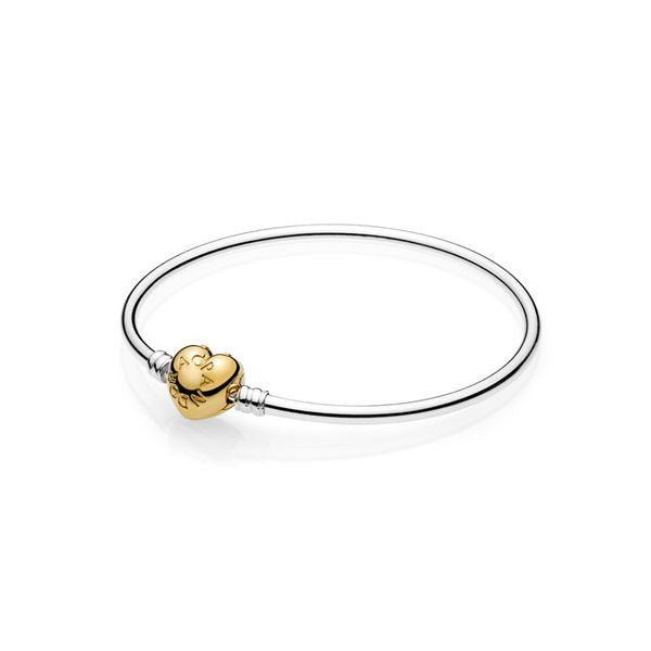 Pandora Shine Heart Clasp Bangle