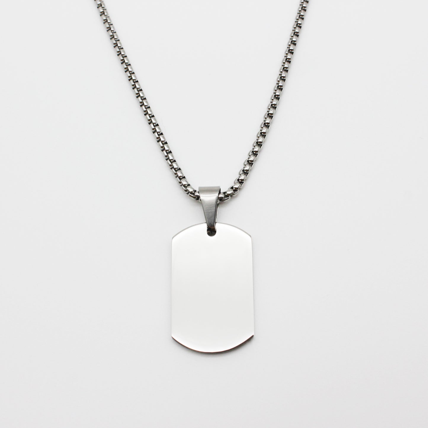 Dog Tag Necklace in Stainless Steel