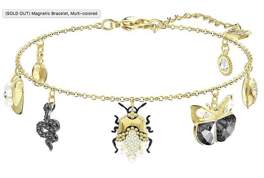 Swarovski Magnetic Bracelet, Multi-colored, Mixed Plating