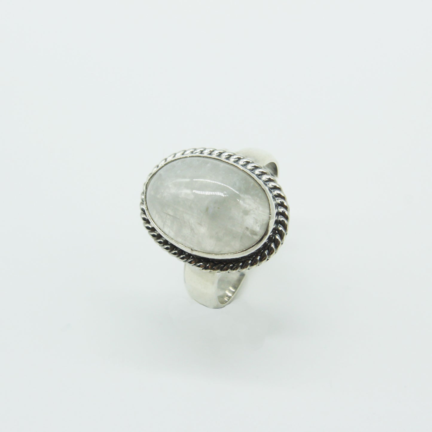 Large Moonstone Ring in Sterling Silver