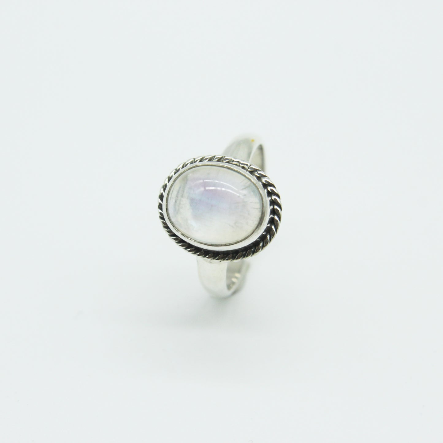 Oval Moonstone Ring in Sterling Silver