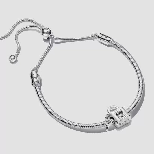 Open Heart Padlock & Key Bracelet Gift Set