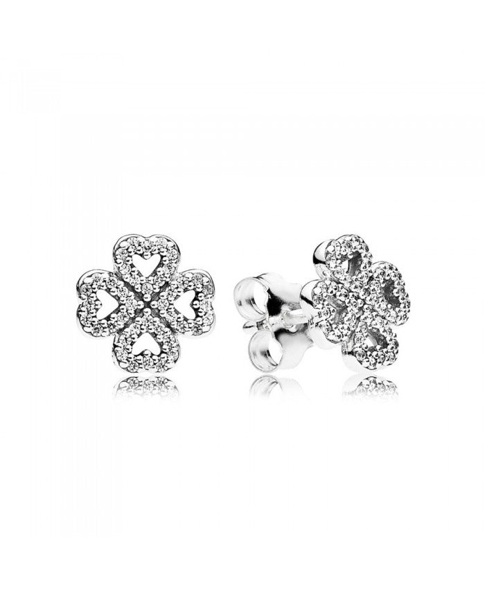 Clover Heart Stud Earring