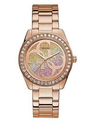Guess 40MM Rose Plated Stainless Steel U1201L3