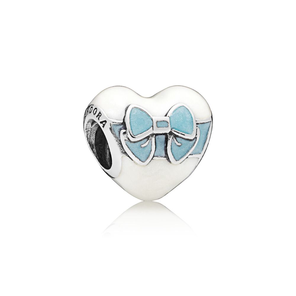 Bow & Heart White Day Charm