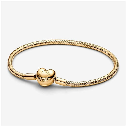 Pandora Moments Heart Clasp Snake Chain Bracelet