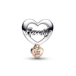 Love You Family Heart Charm