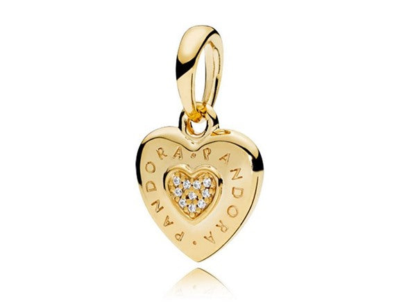 Pandora Logo Heart Necklace Pendant Charm