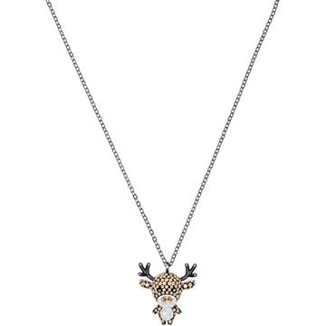 Swarovski Little Deer Pendant, Multi-colored, Mixed Plating