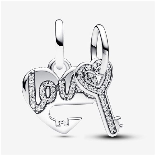 Pandora Splittable Heart & Key Dangle