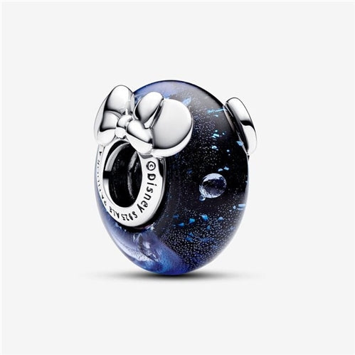 Pandora Disney Mickey Mouse & Minnie Mouse Blue Murano Glass Charm