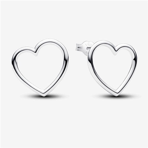 Pandora Front facing Heart Stud Earrings,