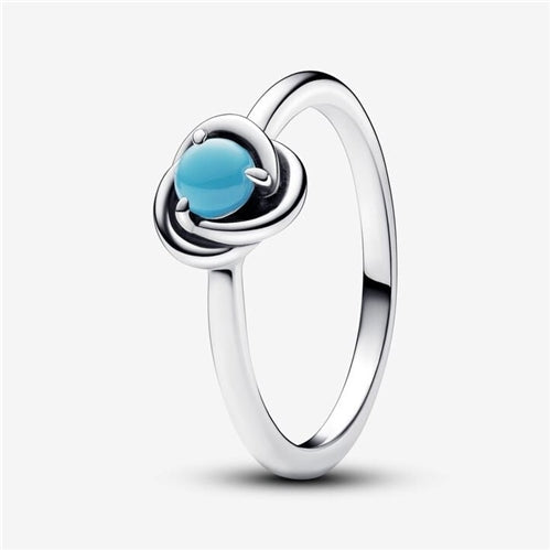 Pandora Turquoise Blue Eternity Circle Ring