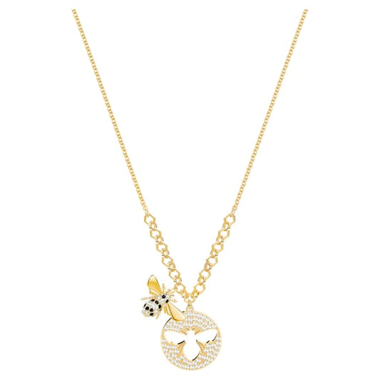 Swarovski Lisabel Necklace, White, Gold tone plated